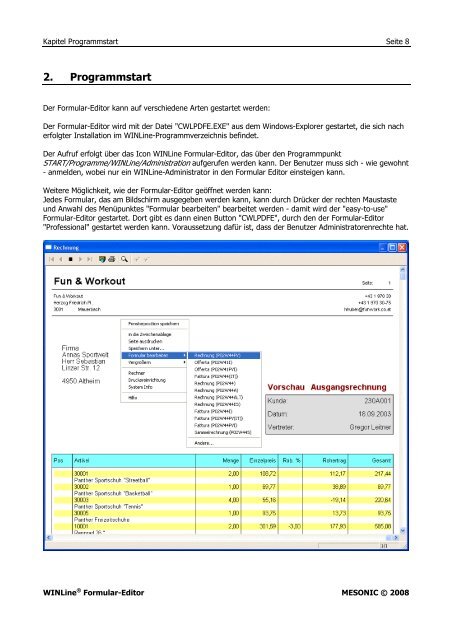 WINLine Formular Editor - Working-system.de