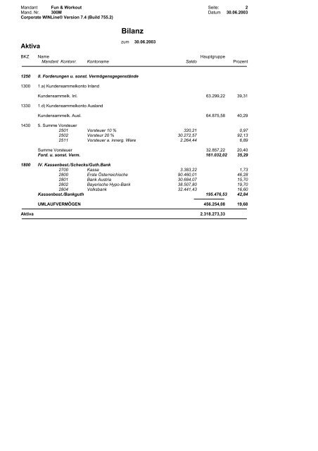 Ausdrucksammlung WINLine FIBU - Working-system.de