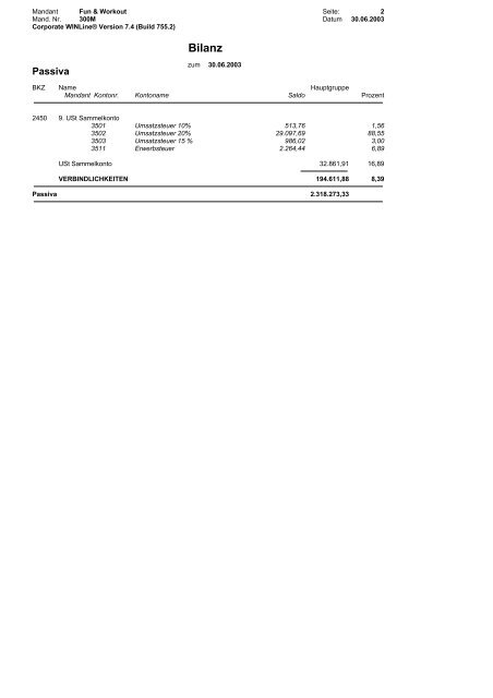 Ausdrucksammlung WINLine FIBU - Working-system.de