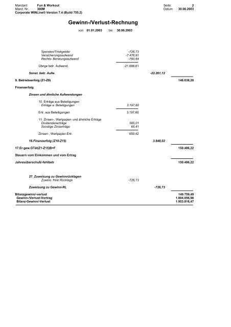 Ausdrucksammlung WINLine FIBU - Working-system.de