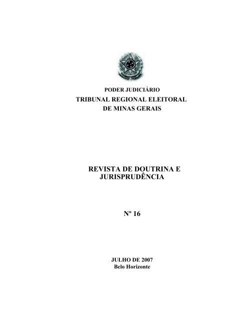 revista de doutrina e jurisprudência nº 16 - Tribunal Regional ...