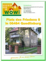 2 Vollgeschosse - Wohnungswirtschaftsgesellschaft mbH Quedlinburg
