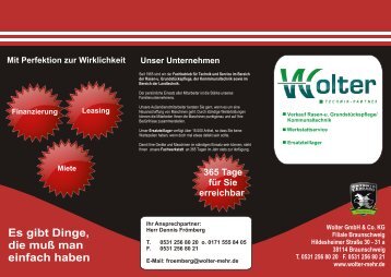 Es gibt Dinge, die muß man einfach haben - Wolter GmbH & Co KG