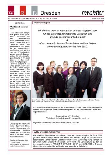 Newsletter 2/2009 (288KiB) - WRD Witt Roschkowski Dieckert