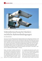 Videoüberwachung bei Banken - WRD Witt Roschkowski Dieckert