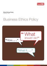 Business Ethics Policy - Wood Group