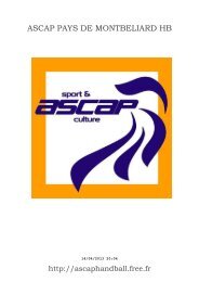 ASCAP PAYS DE MONTBELIARD HB - 13/04