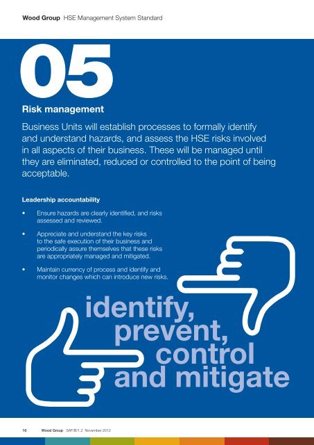 HSE Management System Standard - Wood Group