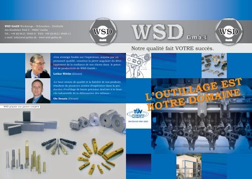Brochure illustrée - WSD Werkzeuge-Schrauben-Drehteile GmbH