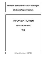 INFORMATIONEN - Wilhelm-Schickard-Schule Tübingen