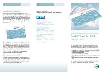 SozialTicket Infobroschüre - WSW