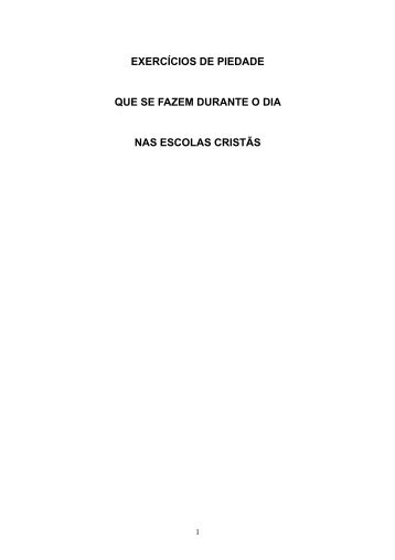 EXERCÍCIOS DE PIEDADE QUE SE FAZEM ... - Portal La Salle