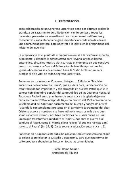 Cuaderno Litúrgico - Arquidiócesis de Tijuana