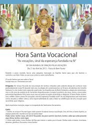 Hora Santa Vocacional - Arquidiocese de BH