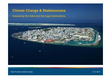 Climate Change & Statelessness - World Trade Institute