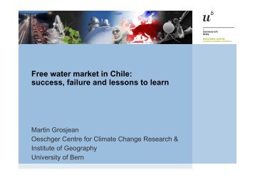 Free water market in Chile - nccr trade regulation