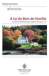 A Lei do Bem de Família - Secretary of the Commonwealth