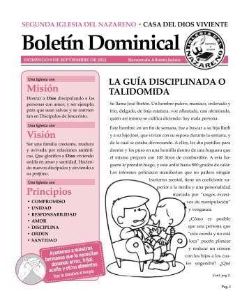 Boletín Dominical - Nazarene-community.com
