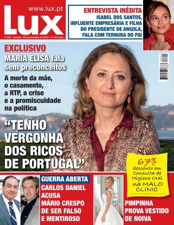 “TENHO VERGONHA DOS RICOS DE PORTUGAL” - Lux - Iol