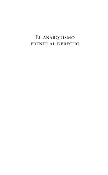 El Anarquismo Frente al Derecho PDF - Facultad de Derecho ...