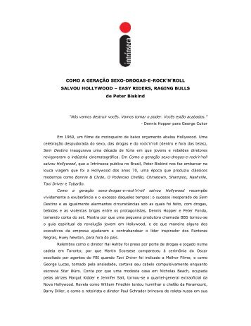 Release de imprensa - Editora Intrínseca
