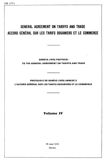 general agreement on tariffs and trade accord général sur les tarifs ...