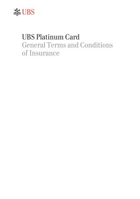 ubs travel insurance plus terms and conditions