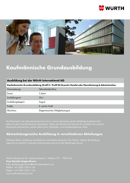 Ausbildung bei Würth 