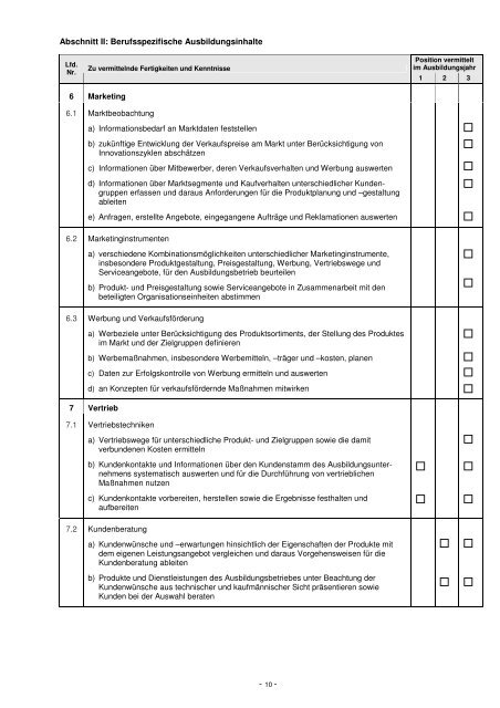 IT Systemkaufmann Sachliche und zeitliche Gliederung der ...