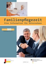 Familienpflegezeit Pflege und Beruf besser miteinander vereinbaren!