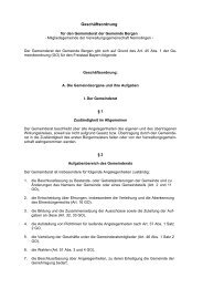 Geschäftsordnung der Gemeinde Bergen - WUG-Net