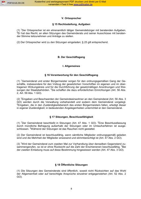 Geschäftsordnung der Gemeinde Raitenbuch - WUG-Net