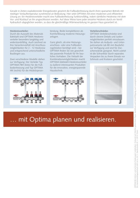 OPTIMA â Heizkreisverteiler - Heinrich Schmidt GmbH & Co. KG