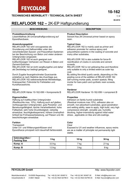 10-162 RELAFLOOR 162 -; 2K-EP Haftgrundierung