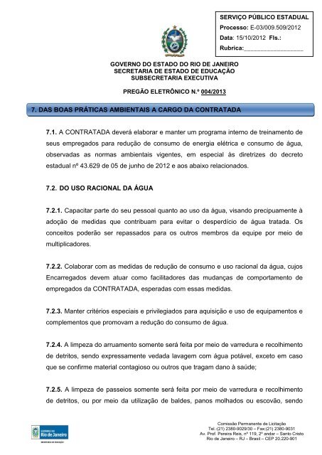 ANEXO I – TERMO DE REFERÊNCIA - Governo do Estado do Rio ...