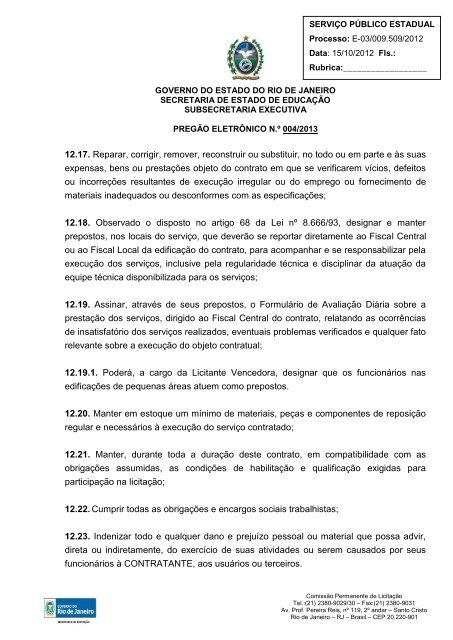 ANEXO I – TERMO DE REFERÊNCIA - Governo do Estado do Rio ...