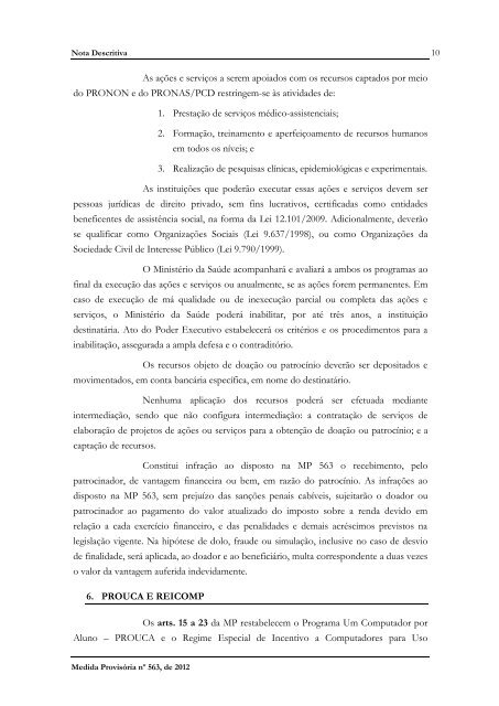 Medida Provisória nº 563, de 2012 - Câmara dos Deputados