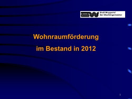 Vortrag Renate Galvagni, Abteilungsleiterin ... - Stadt Wuppertal