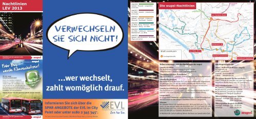 Nachtlinien Fahrplan Leverkusen - Wupsi