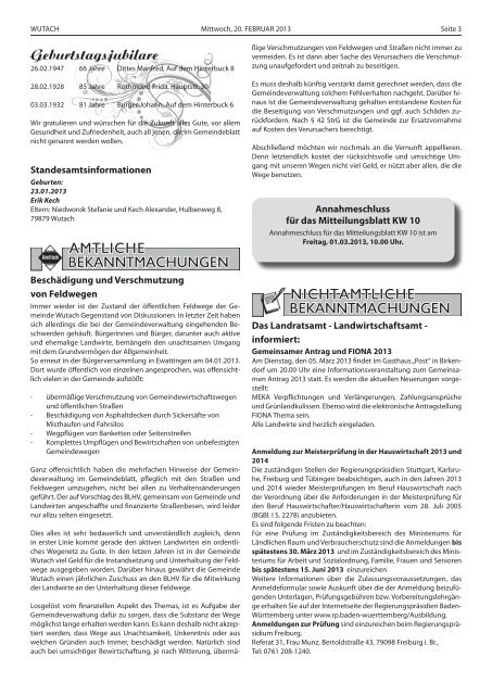 Mitteilungsblatt2013-04.pdf - der Gemeinde Wutach