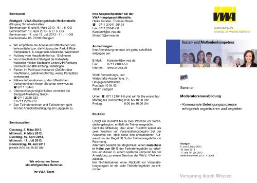 Vorsprung durch Wissen - Württembergische Verwaltungs