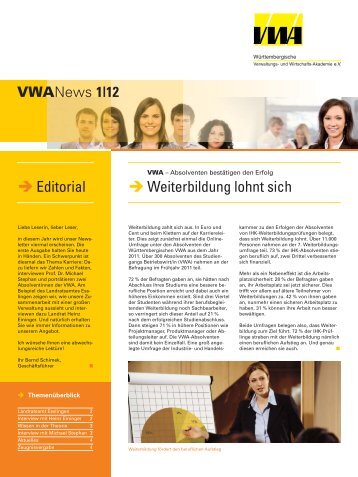 VWA-News 1-2012 - Württembergische Verwaltungs