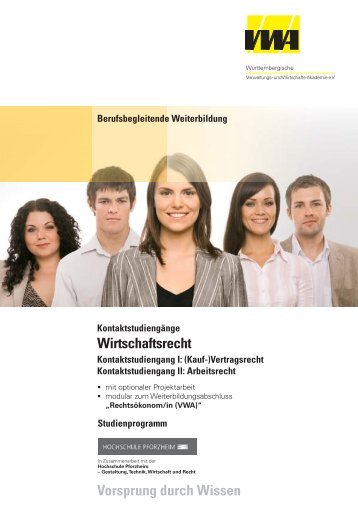Kontaktstudiengang Wirtschaftsrecht - Württembergische Verwaltungs