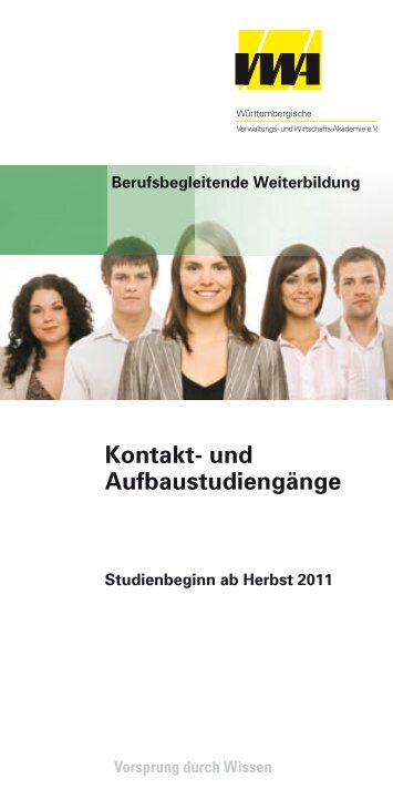 Kontakt- und Aufbaustudiengänge - Württembergische Verwaltungs