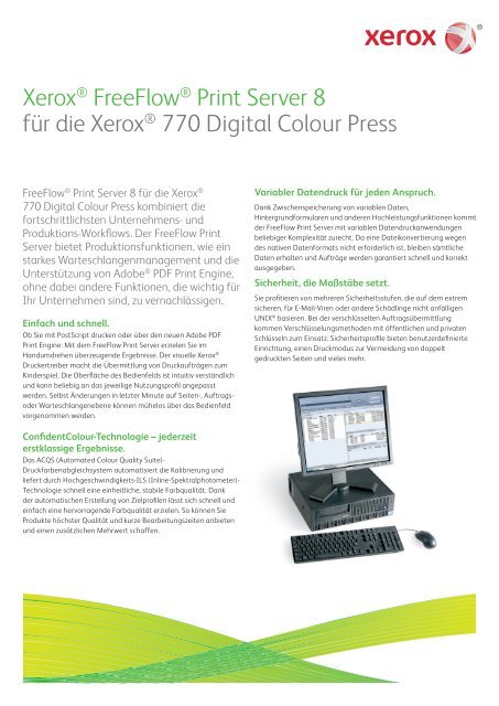 FreeFlow™ Print Server for the Xerox 770