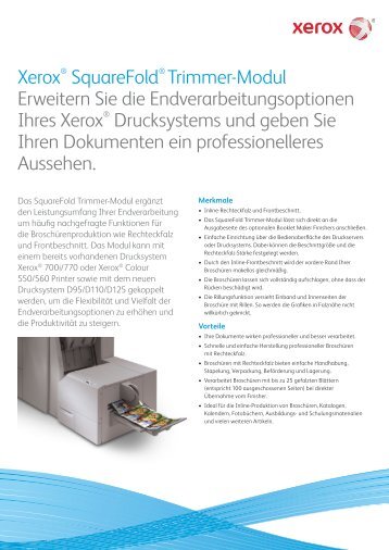 SquareFold™ Trimmer-Modul - Xerox