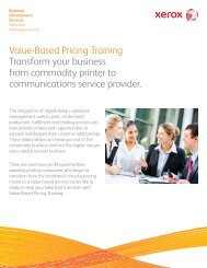 Brochure - Xerox Value-Based Pricing Training (PDF, 1 MB)