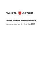 Jahresrechnung Würth Finance International ... - wuerthfinance.net