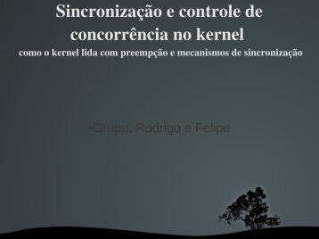 Sincronização e controle de concorrência no kernel - LSD - Unicamp