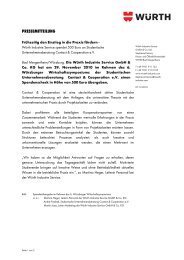 PRESSEMITTEILUNG - Würth Industrie Service GmbH & Co. KG